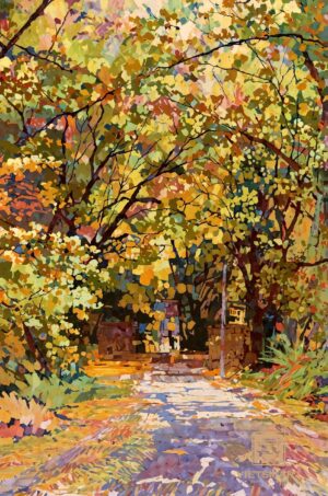 "Rừng Thu Ở Ukraine" | 45 x 60cm | Acrylic