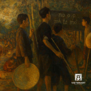 Bình Dân Học Vụ - Acrylic 40 x 40cm HV03