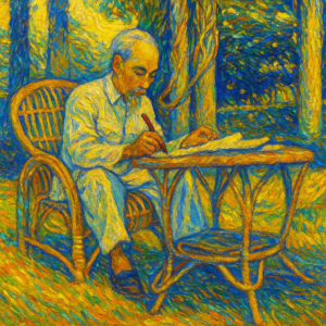 Bác Hồ Ở Phủ Chủ Tịch - Acrylic 60 x 70cm HV06