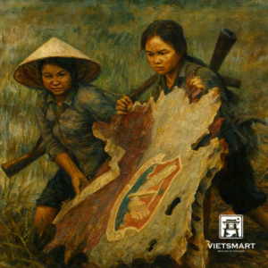 Bên Mảnh Xác Máy Bay Mỹ - Acrylic 40 x 40cm HV21