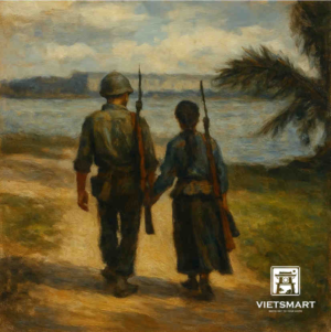 Đôi Chiến Sĩ Giải Phóng - Acrylic 40 x 40cm HV19