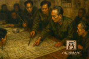 Đại Tướng Võ Nguyên Giáp Chỉ Huy Chiến Dịch Điện Biên Phủ - Acrylic 45 x 60cm HV15