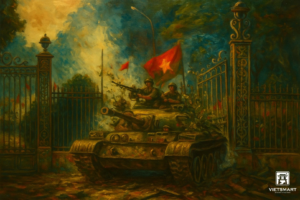 Tấn Công Dinh Độc Lập 2 - Acrylic 45 x 60cm HV33