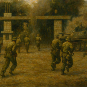 Tấn Công Bộ Tổng Tham Mưu Nguỵ - Acrylic 40 x 40cm HV28