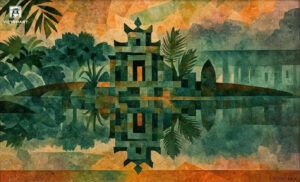 "Tháp Rùa Ở Hồ Gươm" | 60 x 90cm | Sơn dầu
