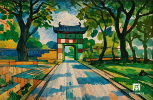"Khuê Văn Các Quốc Tử Giám" | 60 x 90cm | Acrylic