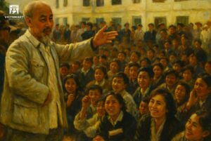Bác Hồ Nói Chuyện Với Học Sinh Thủ Đô-Acrylic 45x 60cm-HV_BHNCVHSTD