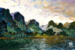 Núi Và Hồ Nước 3 - Acrylic  60 x 90cm - PC_NVHN3_TC