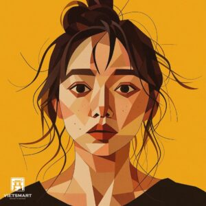 Tranh Nghệ thuật "Trầm Tư" VIETSMART ART - Acrylic 70 x 80cm