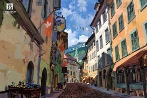 Phố Cổ Ở Zurich, Thụy Sỹ 4-Acrylic 45 x 60cm-TS_PCOZTS4_PI
