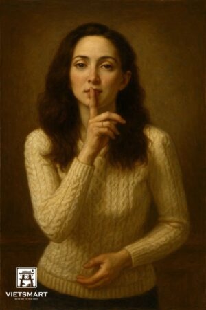 Tranh Nghệ thuật "Một Bí Mật" VIETSMART ART - Acrylic 45 x 60cm