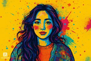 Tranh Nghệ thuật "Một Cô Gái Xinh Đẹp" VIETSMART ART - Acrylic 60 x 90cm