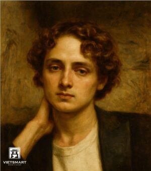 Tranh Nghệ thuật "Chàng Trai Tóc Xoăn" VIETSMART ART - Acrylic 60 x 70cm