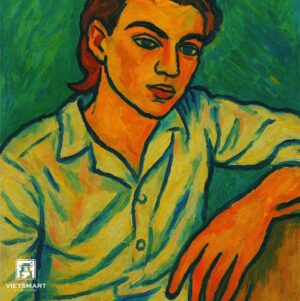 Tranh Nghệ thuật "Người Đàn Ông Màu Xanh" VIETSMART ART - Acrylic 60 x 70cm