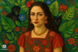 Tranh Nghệ thuật "Người Phụ Nữ Và Chiếc Áo Thêu" VIETSMART ART - Sơn dầu 60 x 90cm