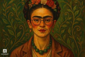 Tranh Nghệ thuật "Người Phụ Nữ Và Chuỗi Hạt Màu Xanh" VIETSMART ART - Sơn dầu 45 x 60cm