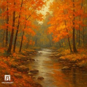 Tranh Nghệ thuật "Rừng Thu" VIETSMART ART - Acrylic 60 x 70cm