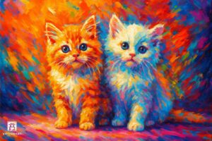 Tranh Nghệ thuật "Hai Chú Mèo Con" VIETSMART ART - Acrylic 45 x 60cm