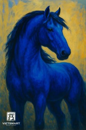 Tranh Nghệ thuật "Ngựa Xanh" VIETSMART ART - Sơn dầu 60 x 90cm