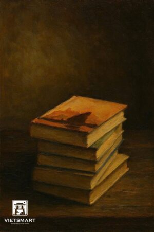 Tranh Nghệ thuật "Những Cuốn Sách" VIETSMART ART - Sơn dầu 45 x 60cm
