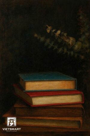Tranh Nghệ thuật "Sách" VIETSMART ART - Sơn dầu 45 x 60cm