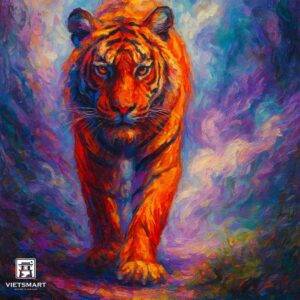 Tranh Nghệ thuật "Chúa Sơn Lâm" VIETSMART ART - Acrylic 60 x 70cm
