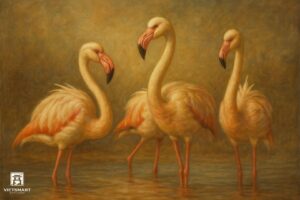 Tranh Nghệ thuật "Những Con Chim Hồng Hạc" VIETSMART ART - Sơn dầu 60 x 90cm