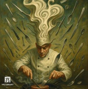 Tranh Nghệ thuật "Đầu Bếp" VIETSMART ART - Acrylic 60 x 70cm