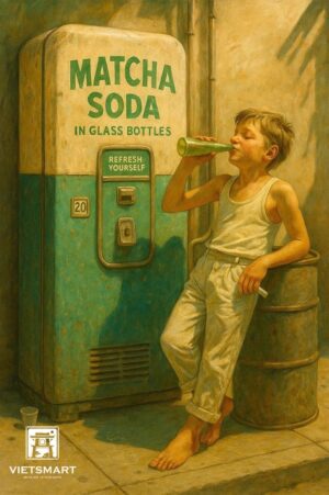 Tranh Nghệ thuật "Matcha Soda" VIETSMART ART - Acrylic 45 x 60cm